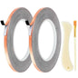 Copper Foil Tape for Stained Glass, Pure Copper, Black Adhesive Backing - color: Black, size: 1/4inch