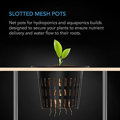AC Infinity Net Cups 3-Inch, Heavy Duty Garden Slotted Net Pots - size: 3"