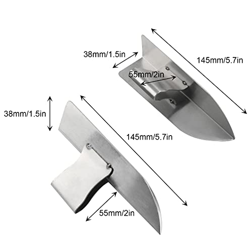2pcs Drywall Corner Tool Stainless Steel Inner Outer Wall Corner Trowel Plastering Tool 90 Degree Right Angle Plaster Wall Corner Spatula