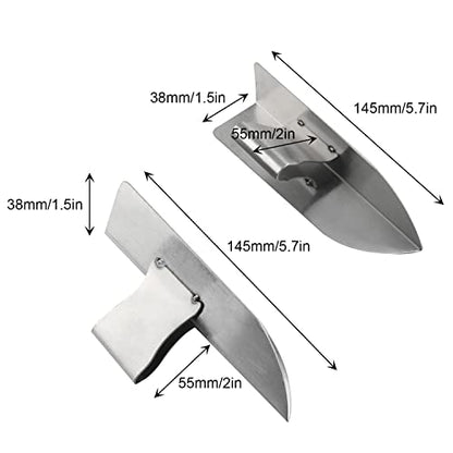 2pcs Drywall Corner Tool Stainless Steel Inner Outer Wall Corner Trowel Plastering Tool 90 Degree Right Angle Plaster Wall Corner Spatula