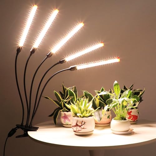 FECiDA 45W Bright Strong Clip Grow Lights for Seed Starting, Seedlings - size: 5-Tubes
