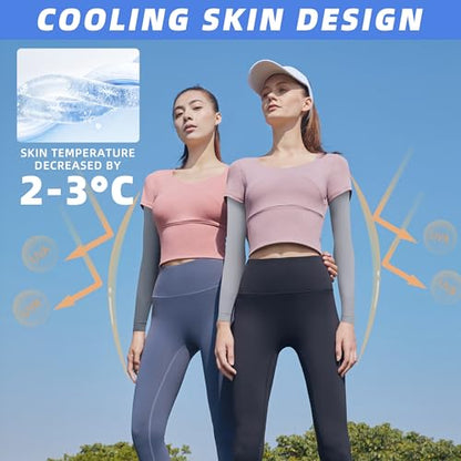 BHYTAKI UV Sun Protection Arm Sleeves, UPF 50 Sports Cooling Arm Compression Sleeves for Men Women Teenager - color: 1 Black+1 Dark Gray+1 Light Gray+1 Green
