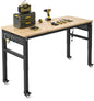 DNYKER 48" Adjustable Heavy Duty Workbench with Power Outlets & Pegboard - size: 48 INCH/Power outlets