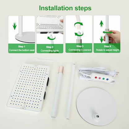 Tabletop Grow Light Desk Grow Lights for Seed Starting with Timer - size: 1Head-Timer