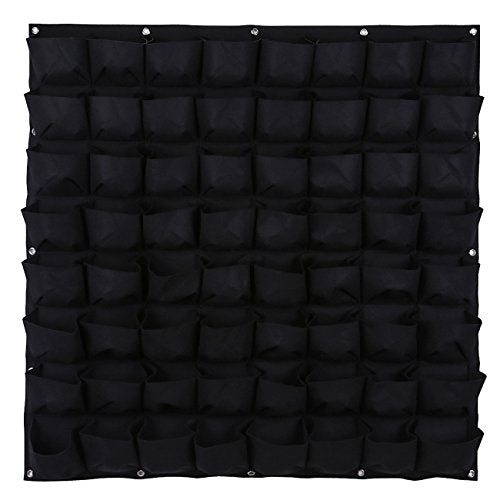Ogrmar 64 Pockets Wall Planter Breathable Vertical Garden Planter Grow Bag - size: 64 Pockets