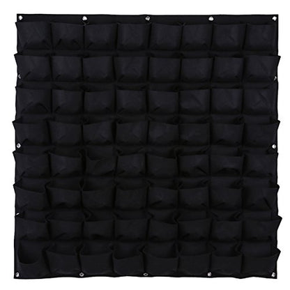 Ogrmar 64 Pockets Wall Planter Breathable Vertical Garden Planter Grow Bag - size: 64 Pockets