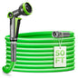 Delxo Garden Hose 50 FT with 8-Pattern Spray Nozzle, 5/8 Inch Hose - size: 50FT+Plastic Nozzle