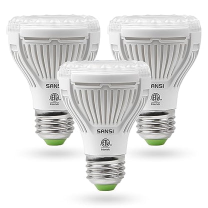SANSI LED Grow Light Bulbs 3-Pack, 10W Full Spectrum, E26 Base, 4000K - size: 3 Count (Pack of 1)