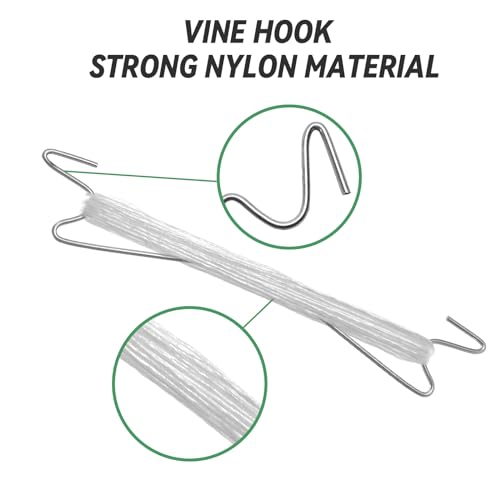Tomato Support Hooks with Tomato Clips, Tomato Hooks with String- 30pcs - size: 33.3ft-10ps
