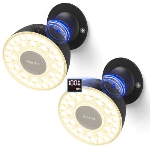 Barrina OG03C Rechargeable Puck Grow Light, 5200mAh, 4000K, 2 Packs, Black - color: Black, size: 2 Packs