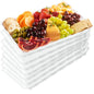 White Plastic Serving Trays - Serving Platters Rectangle 9X13 8 pack - color: White