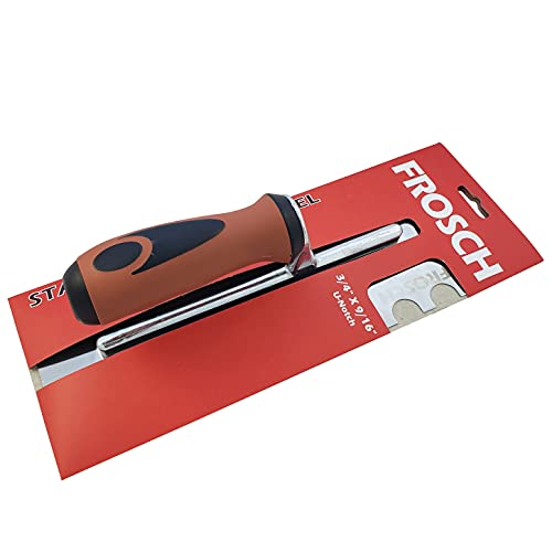 Frosch Stainless Steel U-Notch Trowel (3/4" X 9/16") - size: 3/4" X 9/16"