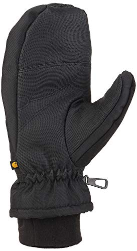 Carhartt Men's Waterproof Insulated Knit Cuff Mitten - color: Black/Grey, size: X-Large