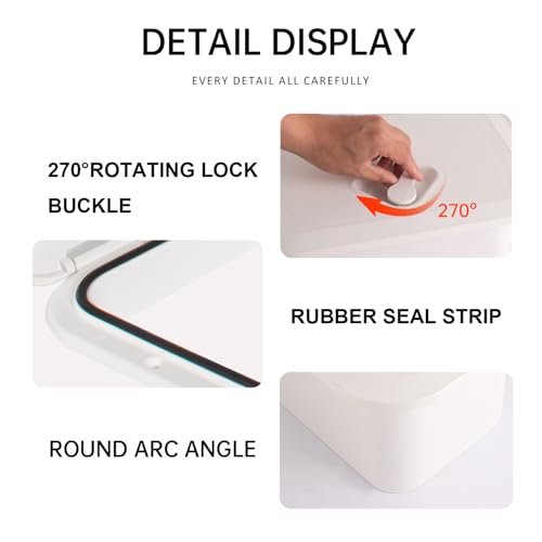 Marine Deck Access Hatch 10.63"×14.76" White/Black Rectangle Boat Hatch & Lid,Boat Deck Hatch Lids - color: white, size: 270-375BOX
