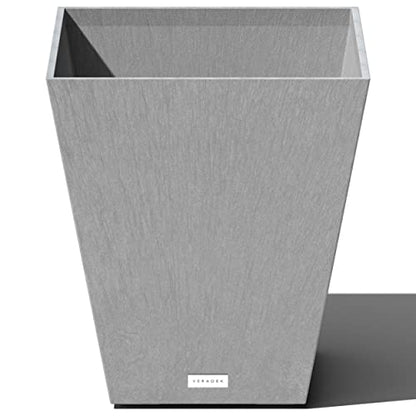 Veradek Pure Series Nobleton Planter - Tapered Square Outdoor Planter - color: Gray, size: 18 inch