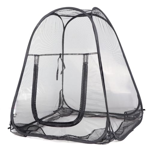 Mesh Plant Cover from Animals, Plant Netting Pest Guard Cover, Plant Tent Cage Pop-up with 4 Stakes for Vegetables, Fruits, Flowers, 28 x 28 x 32 Inches - size: 28 x 28 x 32 Inches