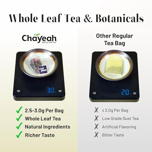 ChaYeah, Premium Tea Collection, 16 Whole Leaf Tea Bags, 8 Assorted Flavors