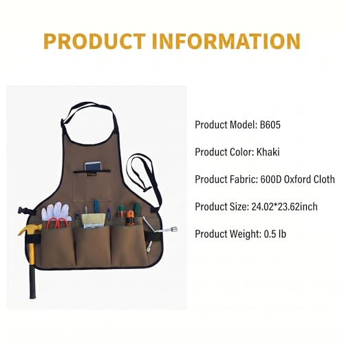 zojo Work Tool Apron with 4 Pockets