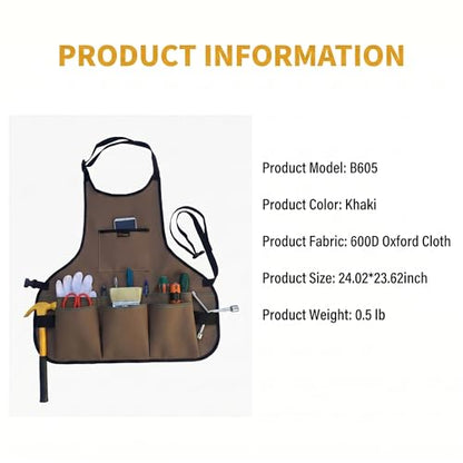 zojo Work Tool Apron with 4 Pockets