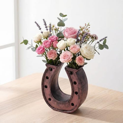 Qinyoung 1Pcs Horseshoe Hanging Wall Planters for Plants, Dry Flower Vase - style: Dry Flower Vase