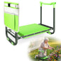 Garden Kneeler and Seat Heavy Duty, Foldable Gardening Stool Bench - color: Green