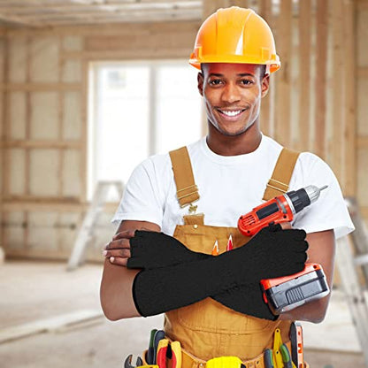 JenPen 3 Pairs Arm Sleeves Cut Resistant Level 5 - color: Black, size: Medium