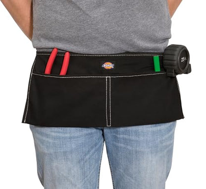 Dickies 2-Pocket Canvas Work Waist Apron, Suitable for Woodworkers, Artists, and Other Craftspeople - color: Black, style: 1 Qty