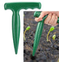 Seed Planter Tool, 6.9 Inch Green Plastic Dibber for Sowing Seeds, Planting Bulbs, Digging with Handle