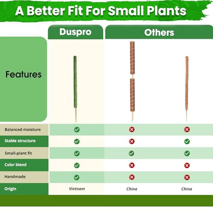 DUSPRO 2 Pack 17" Mesh Moss Pole for Climbing Plants, Pre-Made Moss Pole - size: 17"