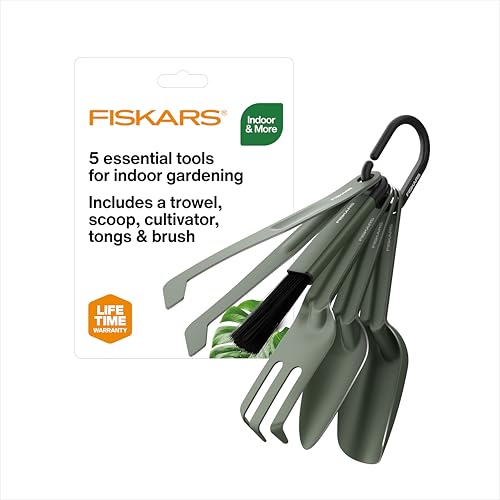 Fiskars 5-Piece House Plant Cultivating Tool Set for Indoor Gardening - size: 5-Piece Set