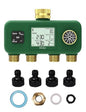 MOES 4 Zone Water Timer, Brass Fittings, Sequential Watering, No Wi-Fi - style: 4 Zones (4 Outlets)