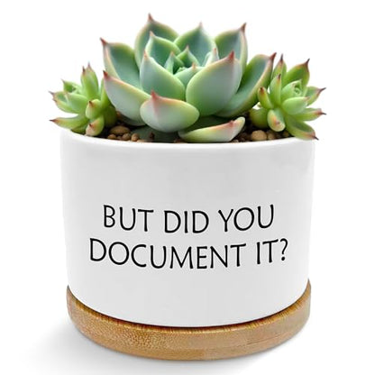But Did You Document It Funny Plant Pots Succulent Planters - color: Style a -S