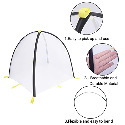 PURPLE STAR 1N 35 x35 x 39 Inch Insect Barrier Plant Tent Cover-Insect Bird Barrier Netting Mesh-Bug Guard Cover with Stakes for Protect Plants Fruits from Insect Bird Eating (1, L) - color: L