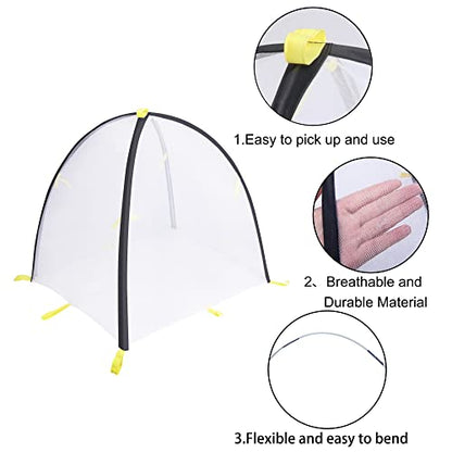 PURPLE STAR 1N 35 x35 x 39 Inch Insect Barrier Plant Tent Cover-Insect Bird Barrier Netting Mesh-Bug Guard Cover with Stakes for Protect Plants Fruits from Insect Bird Eating (1, L) - color: L