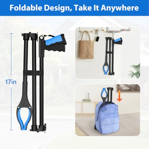 52 Inch Extra Long Grabber Reacher Tool, 2 Pack for Seniors - size: Foldable 52" (2-Pack)