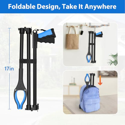52 Inch Extra Long Grabber Reacher Tool, 2 Pack for Seniors - size: Foldable 52" (2-Pack)