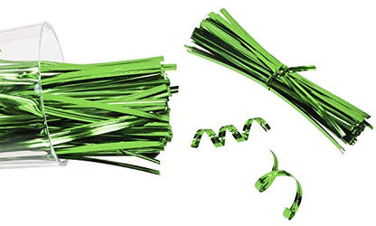 Mini Skater 4 Inch Bread Candy Bag Ties 800pcs 4 Inch(Green) - color: Green