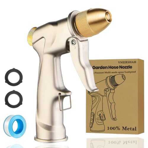 Heavy Duty Metal Hose Nozzle, High Pressure Garden Hose Nozzle