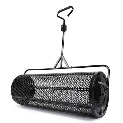Compost Spreader 44 Inch Towable Peat Moss Spreader - Black