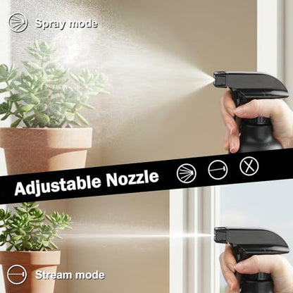 16.9oz/500ml Plastic Spray Bottles 1 Pack, Adjustable Mist/Stream - color: 16.9oz-Black