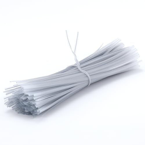 200 Pcs Clear Twist Ties, 6 Inch Plastic Metal Wire Twisty Tie