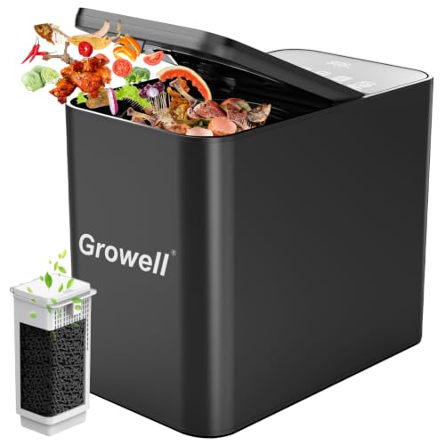 Growell Electric Composter for Kitchen, 3.2L Indoor Countertop Compost Bin - color: Black