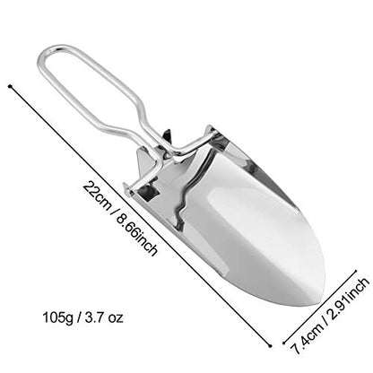 Lightweight Mini Shovels, Stainless Steel Foldable Garden Trowel