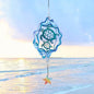 12 Inch Sea Turtle Hanging Wind Spinners, 3D Kinetic Metal Wind Spinner - color: Sea Turtle