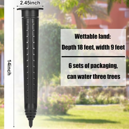 Briwooody 6 Pack Garden Watering Stake Deep Root Irrigation Spike, 14 Inch - size: 14 Inch