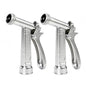 RESTMO 2 Pack 100% Metal Rust-Proof Chrome Garden Hose Nozzle Heavy Duty - size: 2 Pack