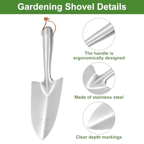HARFINGTON Garden Hand Shovel 11.81" x 3.54" Digging Trowel Transplanting