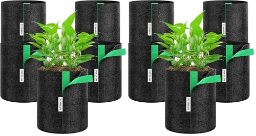 VIVOSUN 10-Pack 2 Gallon Grow Bags, Fabric Pots with Self-Adhesion Sides for Transplanting - size: 2 gallon (Pack of 2)