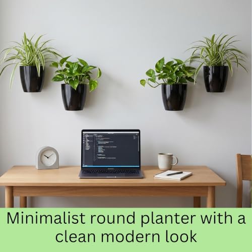 LaLaGreen Indoor Wall Planters (5in, 10 Pack) Self Watering Hanging Pots - size: 5" (12.5 cm)