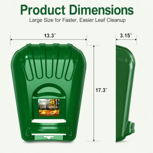 Gardzen Plastic Large Leaf Scoop Hand Rakes - style: Scoops